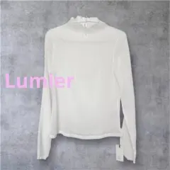 ★新品★Lumier シアー長袖シャツ フリーサイズ ホワイトのサムネイル