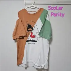 ScoLar Parity ラビルザメ 切替 BIG Tシャツ 変形バイカラーのサムネイル