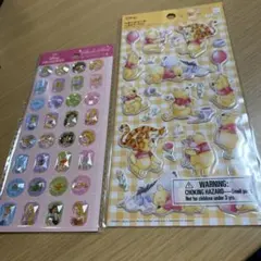 プリンセスとくまのプーさん ステッカーセット　3Dステッカー