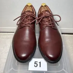 51 極美品　クラークス　革靴　レザースニーカー　ブラウン　茶　25.5