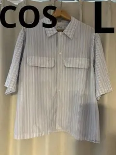 COS ストライプ半袖シャツ　Lサイズのサムネイル