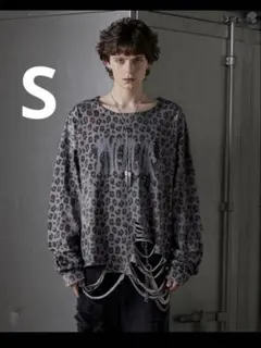 GRANCY 総柄ラインストーングラフィックロンT S