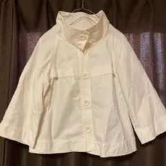 未使用　白ハイネックショートジャケット　キナリ　aw023