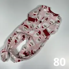 【カーターズ】子供服　80 パジャマ　ロンパース　サンタ柄　 秋冬