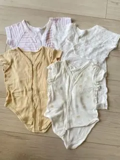 ベビー肌着 4枚セット 半袖 コットン
