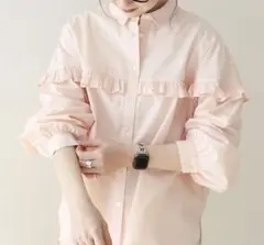 【AMERICAN HOLIC】イージーケアフリルシャツ　M