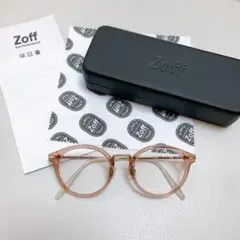 Zoff 度入り　メガネ　ピンク　クラシック
