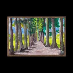 立山寺　栂並木　富山　森林浴　絵画　油絵　風景画　【mc0545】のサムネイル