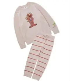 ジェラートピケ セサミ モチーフJQDプルオーバー&ロングパンツセット　S新品