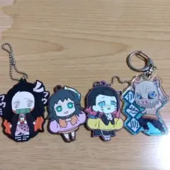 鬼滅の刃 ラバーストラップ　アクリルキーホルダー 4個セット
