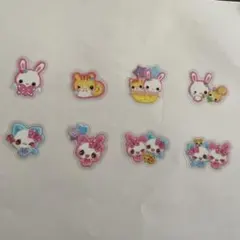 フワフワらびちゃん　まじかるみゅーちゃん　フレークシール　8枚