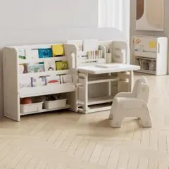 IKEA 木製キッズデスク 椅子2脚セット 収納ボックス付き - メルカリ