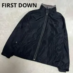FIRST DOWN ジップアップ ブルゾン ナイロン ブラック M M659のサムネイル