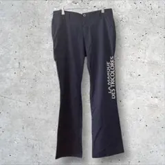 ルコックスポルティフ　ゴルフ　パンツ　ズボン　運動着　紺　ロゴ　ストレート