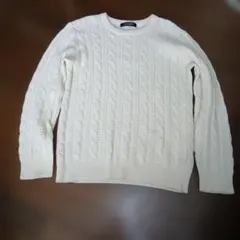 NANO UNIVERSE アイボリー ケーブルニットセーター