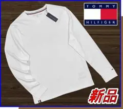 【新品】トミーヒルフィガーインターロックロングスリーブTシャツ白ホワイトSMのサムネイル