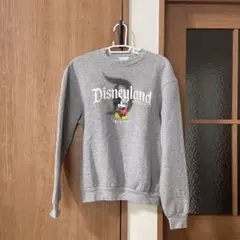 Disneyland ミッキーマウス トレーナー グレー Sサイズ 裏起毛