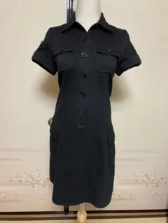 バーバリーブルーレーベル　黒　半袖ワンピース