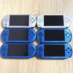 【動作確認済み】PSP-3000 6台　ブルー4 ホワイト　シルバー