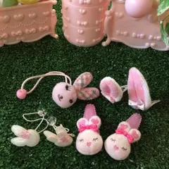 ✨うさぎのヘアゴム&ヘアピン♡4種類セット♡まとめ売り♬✨