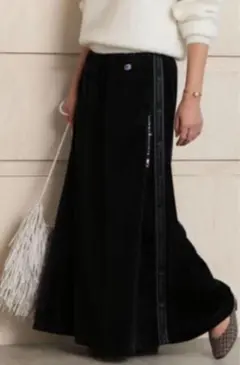 美品✨champion beauty&youth黒　ベロア ロングスカート　別注