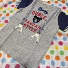 ※難あり　未使用　ミキハウス　ダブルビー　サスペンダー　Tシャツ 120cm