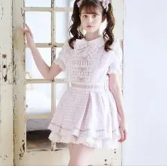 LIZLISA リズリサ ギンガムチェック ツイードセットアップ ピンク