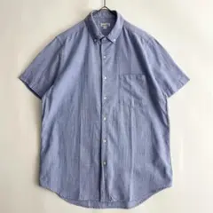 USA製 steven alan (f) フレンチフロント サックスブルーシャツのサムネイル
