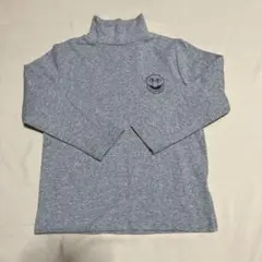 グレー タートルネック 長袖カットソー