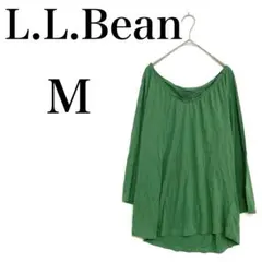L.L.Bean レディース M 緑 ロンT コットン 古着 シンプルのサムネイル