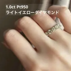 未使用級 天然ダイヤモンド pt900 ブイ型 リング 9号 - メルカリ