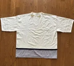 B:MING by BEAMS / 配色切替 サマーニットTシャツ XLのサムネイル