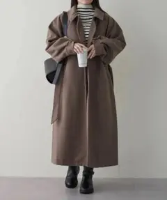 meiru ダブルボタンフレアロングチェスターコート - メルカリ