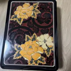 新品未使用　文庫箱 文箱 漆器 書類箱 小物入れ　花柄