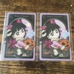 鬼滅の刃 カフェ ハロウィン 2025 メタリック カード 栗花落カナヲ セット
