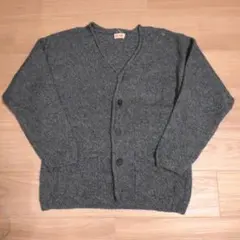 古着　ドイツ製　hess natur ネップウール　カーディガン