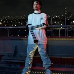 週末限定セールKing Gnu常田愛用adidas 3XL ラグランTシャツ 紫