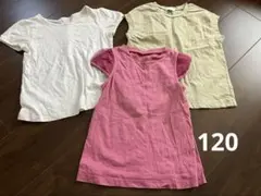 120 半袖　トップス　tシャツ まとめ　無印　GU セラフ　女の子のサムネイル