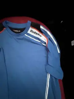 Babolat 青 Tシャツ ストライプデザイン