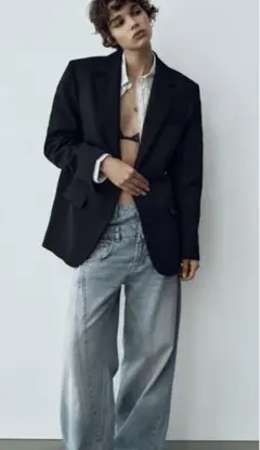 zara ベーシックブレザー
