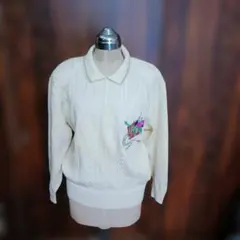 週末セール　LEONARD SPORT　アイボリー 長袖セーター