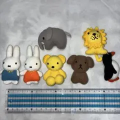 ミッフィーと動物キャラクター 7体セットマグネット