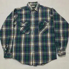 90s five brother USA製ネルシャツ ファイブブラザー白 80s