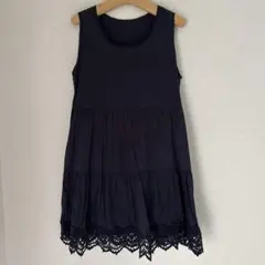 ♥︎アースミュージックエコロジー♡ティアードワンピース♡膝丈♡インド綿