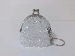 ビーズ　がま口　小物入れ　小銭入れ　口金　キーホルダ　ビーズバッグ　がま口ポーチ