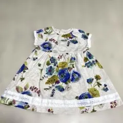 美品　hakka baby 花柄ワンピース 80cmのサムネイル