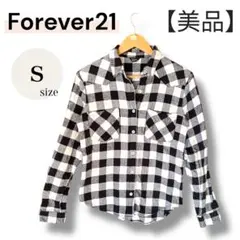 美品⭐️【Forever 21 】チェック柄　シャツ S/P 細見え　綿100％