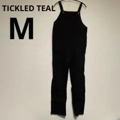 TICKLED TEAL✨大人可愛い サロペット オーバーオール ブラック M