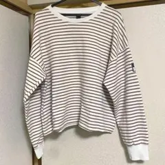 トップス SHEIN ボーダー トレーナー 長袖