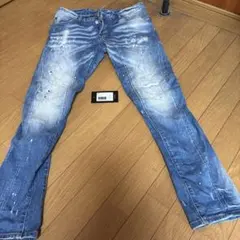 美品DSQUARED2 ダメージ加工 スリムフィットデニムパンツ 50